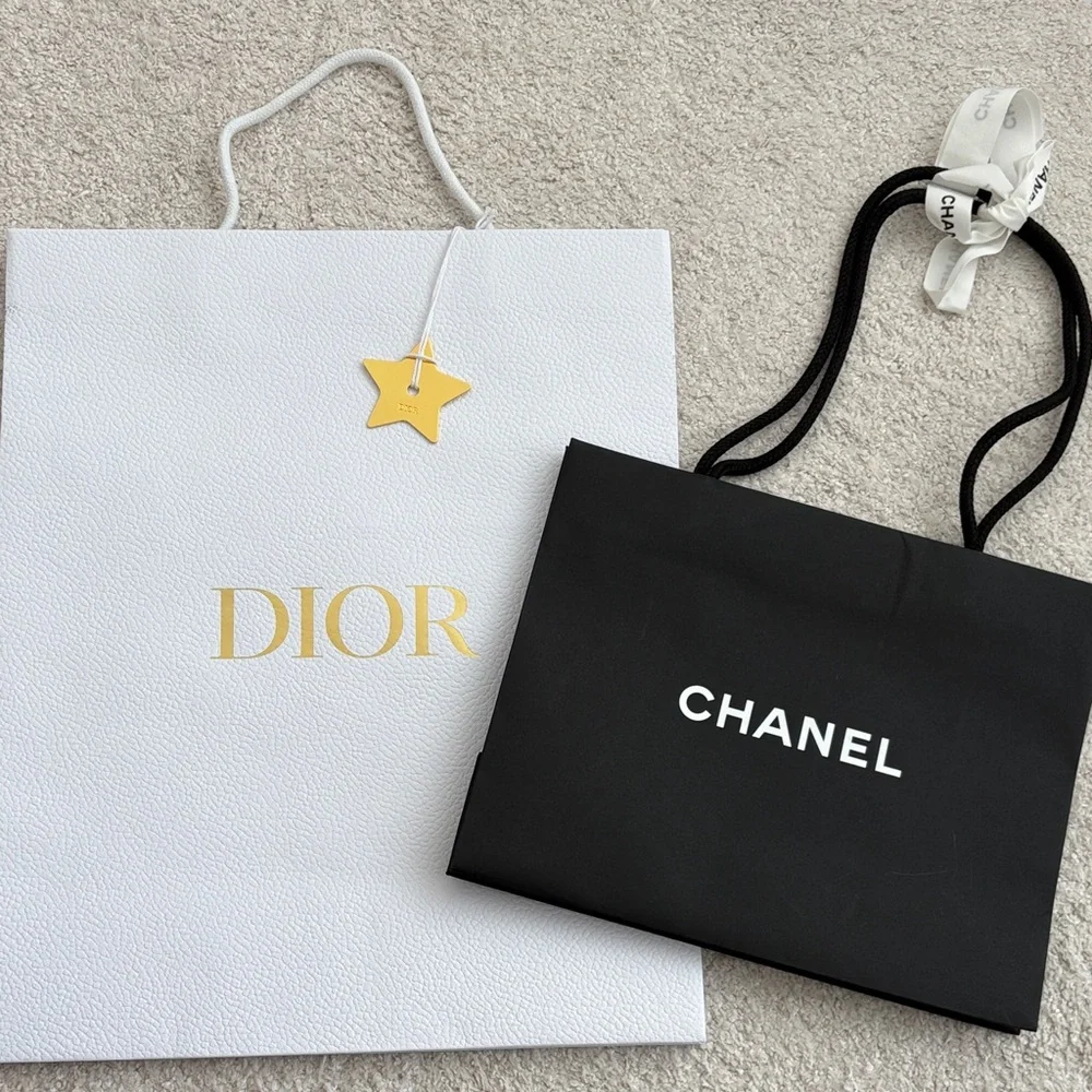 Chanel and Dior Gift Bag Set with Dior Star Charm